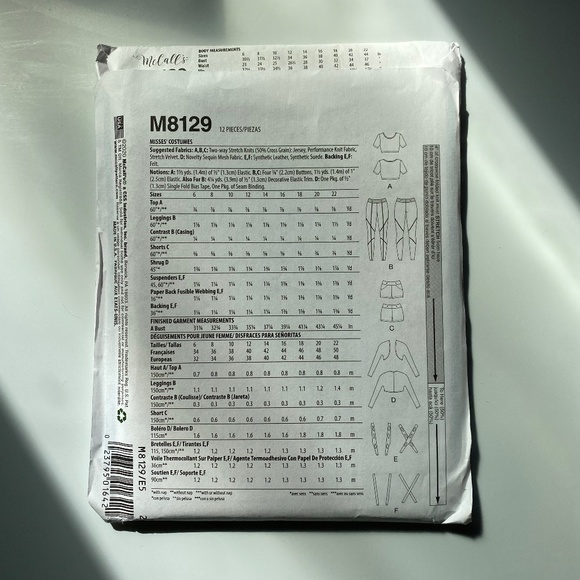 🦹🏻♀️ McCall’s Cosplay Costume Sewing Pattern 8129 A5 - Picture 4 of 7